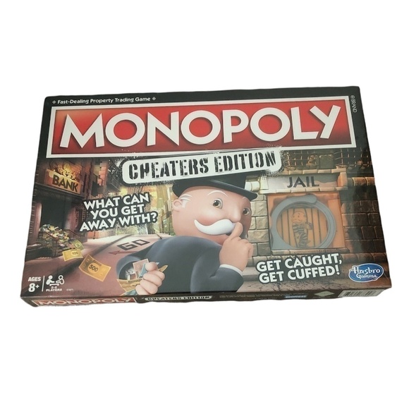 MONOPOLY Family Board Game Cheaters Edition O/S Multicolor NWT HASBRO - Picture 1 of 4